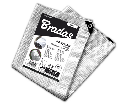 Plandeka zbrojona LENO CRISTAL 3 x 5m, 100g - przezroczysta