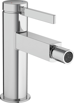 HG Finoris Jednouchwytowa bateria bidetowa z kompletem odpływowym Push-Open, Chrom