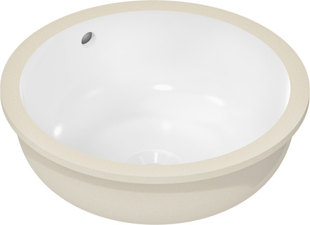 HG Xuniva S Umywalka podblatowa 350/350 bez otworu na baterię, z przelewem, SmartClean, Biały