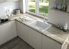 Zlewozmywak granitowy 1-komorowy alabaster stal ZQN A103