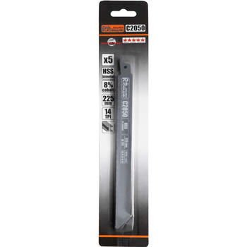 BRZESZCZOT DO PIŁY SZABLASTEJ DO METALU 225MM,HSS-KOBALT,14 TPI, 5 SZT/OPAK.