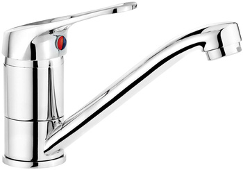 Bateria umywalkowa z obrotową wylewką obrotowa chrom Lobo BYU 026M