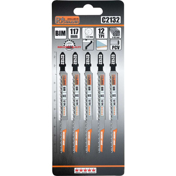 BRZESZCZOT DO WYRZ. DREWNO "T" BIM 117MM,12 TPI,SUPER CZYSTE CIĘCIE (T308BF) 5 SZT/OPAK.