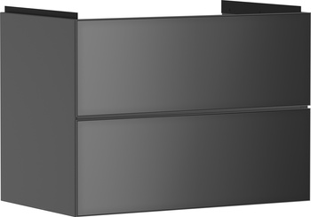 HG Xevolos E Szafka pod umywalkę wiszącą z 2 szufladami 780/475, Szary Łupek Matowy, Kolor frontu: Szary Łupek Metaliczny