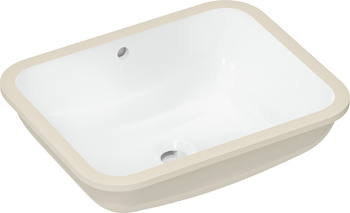 HG Xuniva Q Umywalka podblatowa 450/350 bez otworu na baterię, z przelewem, SmartClean, Biały