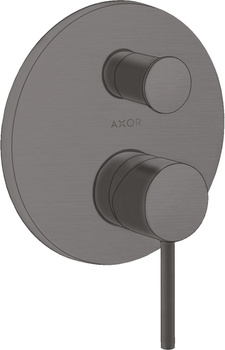 AX Starck Jednouchwytowa bateria wannowa z uchwytem Pin zgodna z normą EN 1717, podtynkowa, Czarny Chrom Szczotkowany