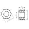 Redukcja mosiężna 1-2"x1-4" chrom
