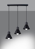 Lampa wisząca TALEJA 3 czarna [E27]
