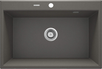 Zlewozmywak granitowy 1-komorowy antracyt metalik stal ZQE T103