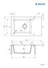Zlewozmywak szklano-granitowy 1-komorowy z ociekaczem