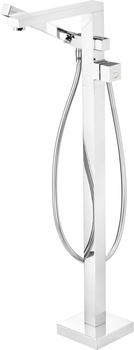 Bateria wannowa wolnostojąca z zestawem prysznicowym stała chrom Hiacynt BQH 017M