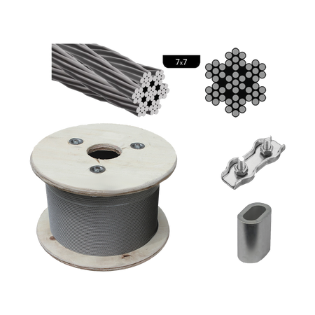 Linka stalowa 3 mm 520 kg (skrętka 7x7)