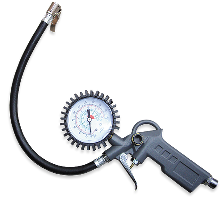Pistolet do pompowania kół z manometrem