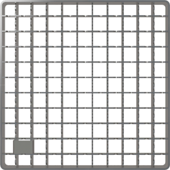 Kratka maskująca do odpływu punktowego 150×150, stal nierdzewna AISI 316L