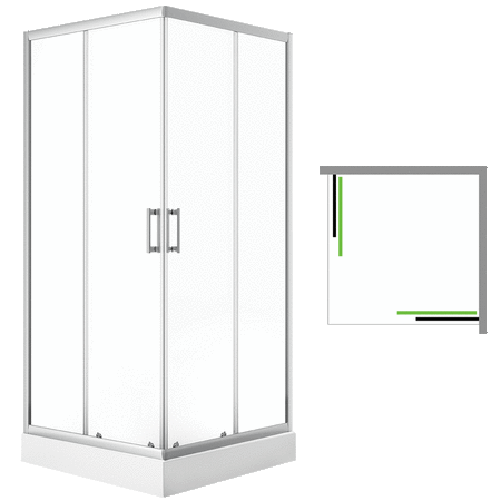 Desna - kabina natryskowa kwadratowa z brodzikiem 90x90 cm