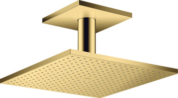 AX ShowerSolutions Głowica prysznicowa 300/300 2jet z przyłączem sufitowym, Złoty Optyczny Polerowany