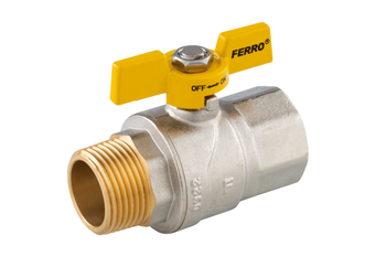 Zawór kulowy gazowy z motylkiem GW-GZ 1-2" typ G61