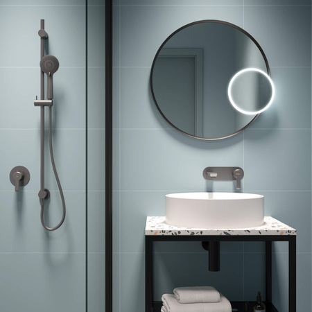 Lusterko kosmetyczne magnetyczne - podświetlenie LED chrom ADR 0821