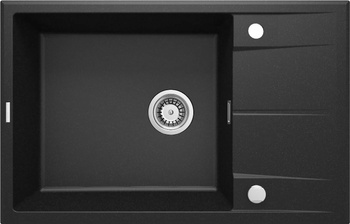 Zlewozmywak granitowy 1-komorowy z ociekaczem grafit metalik nero ZQE G11B