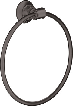 AX Montreux Wieszak na ręcznik typu Ring, Czarny Chrom Szczotkowany