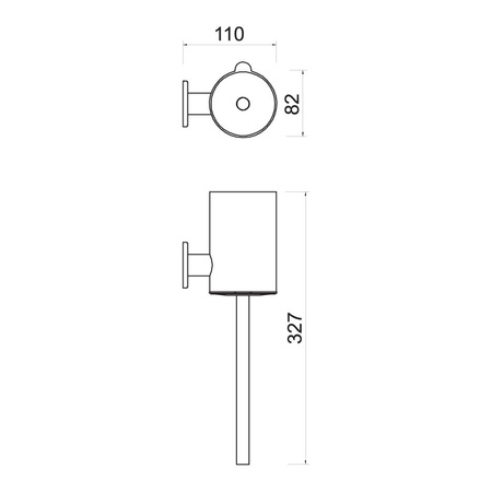 SMILE szczotka do WC, gun metal