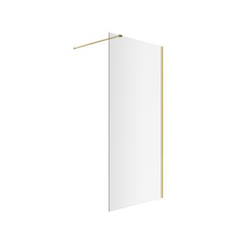 EXCELLENT Vidoq walk-in ścianka prysznicowa prosta 120x200 cm, powłoka Clean Control, złoty połysk złoty połysk KAEX.1506.1200.LP.GL