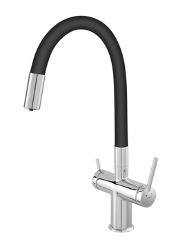 FILTRATA, bateria zlewozmywakowa do wody filtrowanej, elastyczna wylewka, chrom