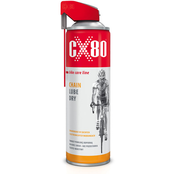 CX80 BIKE CHAIN LUBE DRY 500ml DUO SPRAY – Suchy smar do rowerów