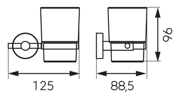 MEPHISTO szklanka pojedyncza, chrom