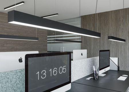 Lampa wisząca PINNE 117 czarna 3000K