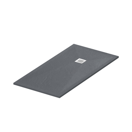 Stone Tray - Brodzik kompozytowy "F" Ciemnoszary 80x140x2,5