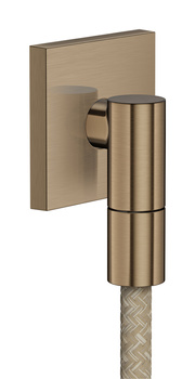 AX Wall outlet Fine Przyłącze węża, kwadratowe, Brąz Szczotkowany
