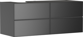 HG Xevolos E Szafka pod szlifowaną umywalkę wpuszczaną w blat/nablatową po lewej str. z 4 sz. 1370/550, Szary Łupek Mat. Kol. fr: Szary Łupek Metal.