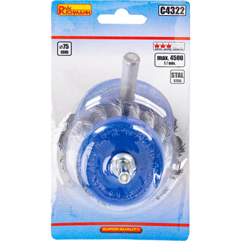 SZCZOTKA DO WIERT. DOCZOŁOWA  75 MM DRUT SKRĘTNY