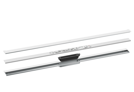 AX Drain Element zewnętrzny odpływu liniowego 1200, montaż przyścienny, Biały Matowy