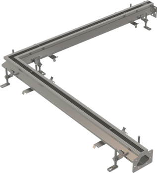 Przemysłowy odpływ szczelinowy narożny 1 m, stal nierdzewna AISI 316L