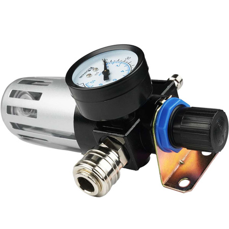 FILTR POWIETRZA Z REDUKTOREM, ODWADNIACZ 1/4', ALU.