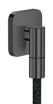 AX Wall outlet Fine Przyłącze węża, softsquare, Czarny Chrom Szczotkowany