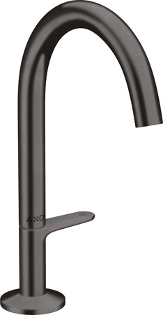 AX One Bateria umywalkowa Select 170 z kompletem odpływowym Push-Open, Czarny Chrom Szczotkowany