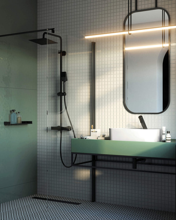 Ścianka prysznicowa / walk-in systemu Kerria Plus 90 cm nero KTS N39P