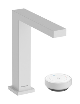 HG Tecturis E 2-otworowa bateria umywalkowa 150 CoolStart Ecosmart+ z niezamykanym kompletem odpływ., Biały Matowy