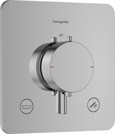 HG Ecostat Comfort Q Bateria termostatyczna do 2 odbiorników zgodna z normą EN 1717, podtynkowa, Chrom