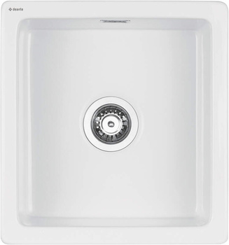 Zlewozmywak ceramiczny 1-komorowy biały stal ZCB 6103