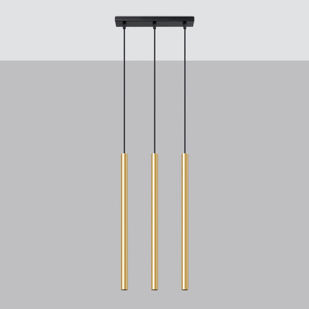 Lampa Wisząca PASTELO 3L złoty połysk