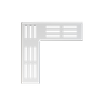 Ruszt odwodnienia drenażowego narożnego 75 mm, stal nierdzewna