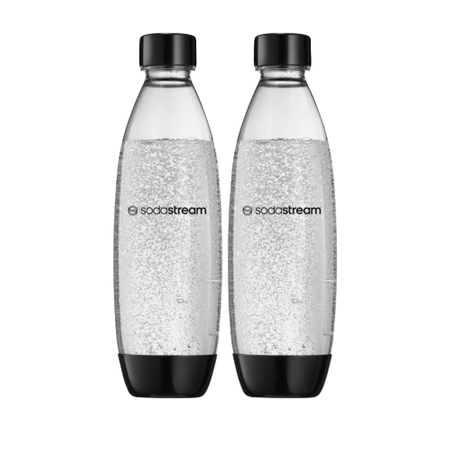 Butelki na wodę SodaStream Fuse 1l - Czarne dwupak