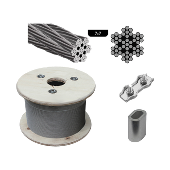 Linka stalowa 3 mm 520 kg (skrętka 7x7)