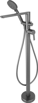 Bateria wannowa wolnostojąca z zestawem prysznicowym stała titanium Arnika BQA D17M