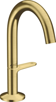 AX One Bateria umywalkowa Select 140 z kompletem odpływowym Push-Open, Mosiądz Szczotkowany