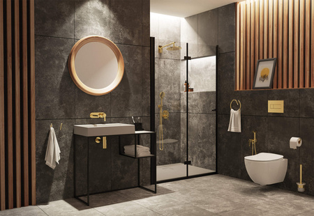 Szczotka WC wisząca złoty ADI Z711